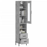 Highboard Concrete Grey 34,5x34x180 cm Engineered Wood 3199309