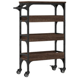 Kitchen Trolley Brown Oak 53x20x76 cm Engineered Wood 842355