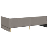 Corner Bed Frame with Headboard Taupe 80 cm x 200 cm Velvet 42016032