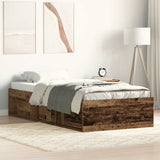 Bed Frame without Mattress Old Wood 90x190 cm Single Engineered Wood 3328825