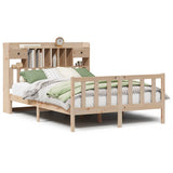 Bookcase Bed without Mattress 150x200 cm King Solid Wood Pine 3321745