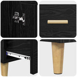 Highboard Black Oak 70 x 31 x 115 cm Engineered Wood 880853