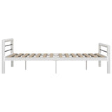 Bed Frame without Mattress White and Black Metal 180x200 cm Super King 284549