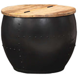 287484 Coffee Table Round 53x43 cm Solid Mango Wood
