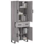 Highboard Grey Sonoma 69.5x34x180 cm Engineered Wood 3198175