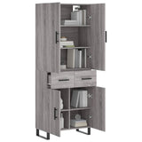 Highboard Grey Sonoma 69.5x34x180 cm Engineered Wood 3198175