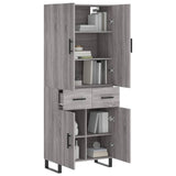 Highboard Grey Sonoma 69.5x34x180 cm Engineered Wood 3198175