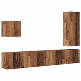 TV Wall Unit Wall-mounted 5 pcs Old Wood Engineered Wood 3402767