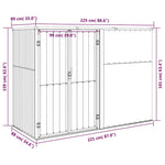 Garden Tool Shed Brown 225x89x161 cm Galvanised Steel 316216