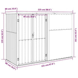 Garden Tool Shed Brown 225x89x161 cm Galvanised Steel 316216