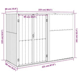 Tool Shed Brown Galvanised steel, metal Large Garden Tool Shed 316216