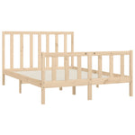 ZNTS Bed Frame without Mattress 120x200 cm Solid Wood 3106828