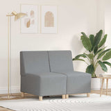 Modular Sofa Unit Armless 2 pcs Light Grey 55 x 74 x 82 cm 3399748