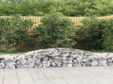 Arched Gabion Baskets 2 pcs 400x50x40/60 cm Galvanised Iron 3146957