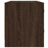 TV Cabinet with Glass Doors Brown Oak 102x37x42 cm 836412