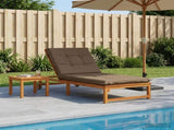 Sunlounger Cushion GEMERT 100% Polyester Taupe 190 x 80 x 9 cm 947429