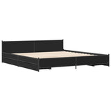 Bed Frame with Drawers without Mattress Black 200x200 cm 3279912