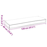 Pallet Cushion Set 2 pcs Beige 120 x 40 x 8 cm Oxford Fbric 42001701