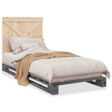 Bed Frame without Mattress Grey 90x200 cm Solid Wood Pine 3281580