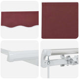Manual Retractable Awning Burgundy 450x300 cm 3215224