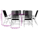 Garden Dining Set Anthracite Metal Mesh Large Foldable 3211821
