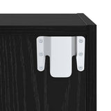 TV Cabinet Set Wall-mounted 4 pcs Black Oak Engineered Wood 3393127