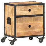 Bedside Cabinet 40x30x50 cm Rough Mango Wood 286379