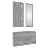 3-in-1 Shoe Cabinet Set Grey Sonoma Engineered Wood 342575