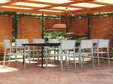 9 Piece Garden Dining Set White 3099274