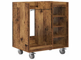 Golf Cabinet with Wheel Plain Old Wood 65 x 45 x 98 cm 899453