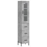 Highboard Concrete Grey 34,5x34x180 cm Engineered Wood 3199245