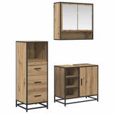 Bathroom Furniture Set 3 pcs Artisan Oak Engineered Wood 3402370