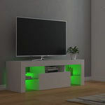 TV Cabinet with LED Lights White 120x35x40 cm 804346