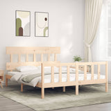Bed Frame without Mattress King Size Solid Wood Pine 3193341