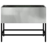 Raised Garden Planter Silver 60 x 26 x 45 cm Galvanised Steel 865888