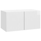 Wall-Mounted TV Cabinet High Gloss White 59.5 x 31 x 30 cm 898539