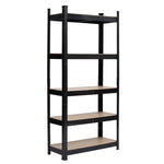 ZNTS Heavy Duty Black Metal Garage Shelving Unit Shed Storage Shelves Boltless Shelf Rack 08700525