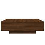 ZNTS Coffee Table with LED Lights Brown Oak 100x100x31 cm 836608