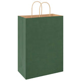 Paper Bags 250 pcs with Handles Green 32x17x44 cm 4101734