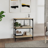 Book Cabinet Sonoma Oak 60x33x70.5 cm Engineered Wood and Steel 819323