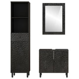 ZNTS 3 Piece Bathroom Cabinet Set Solid Wood Mango 3206294