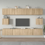 6 Piece TV Cabinet Set Sonoma Oak Engineered Wood 3114368