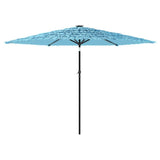 Garden Parasol with Steel Pole Blue 288x288x225 cm 4005106