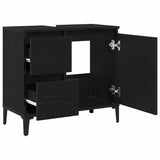 Bathroom Cabinet Black Oak 65 x 33 x 60 cm Engineered Wood 862812