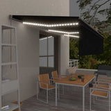 Manual Retractable Awning with Blind&LED 6x3m Anthracite 3069484