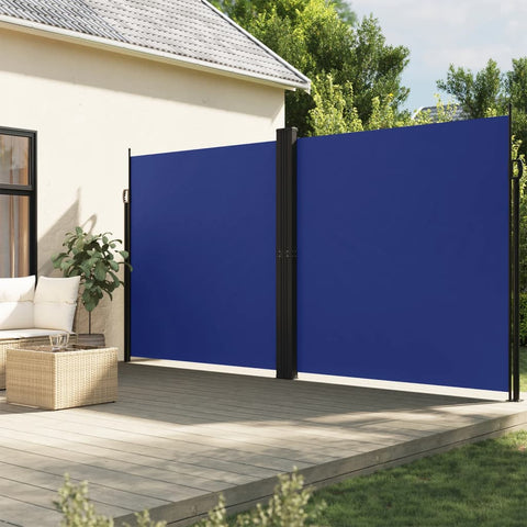 ZNTS Retractable Side Awning Blue 220x1200 cm 4004866