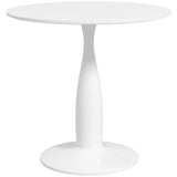 Round Table, Modern Room Table with Steel Base, Non-slip Foot Pad, Space Saving Small T3398P343130