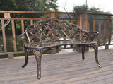 38.5" Cast Aluminum Outdoor Courtyard Decoration Park Leisure Rose Chair 40411767
