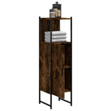 Bathroom Cabinet Smoked Oak 33x33x120.5 cm Engineered Wood 842468