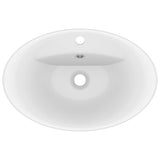 146932 Luxury Basin Overflow Oval Matt White 58,5x39 cm Ceramic